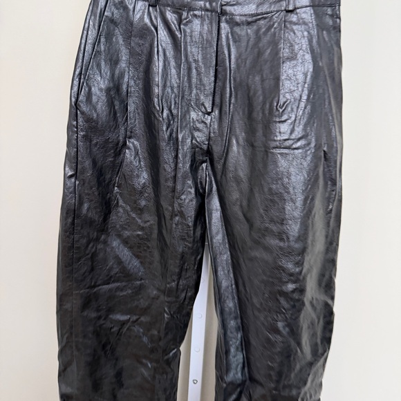 Black Leather Pants size small made in Korea - Picture 2 of 5